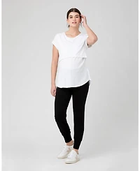 Ripe Maternity Richie White Nursing Tee for Women - Comfortable Wear