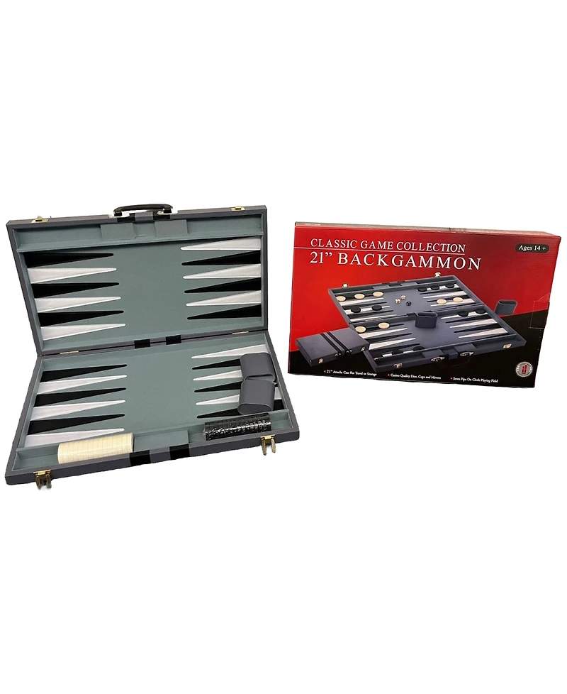 John N. Hansen Co. Classic Game Collection 21" Backgammon Set