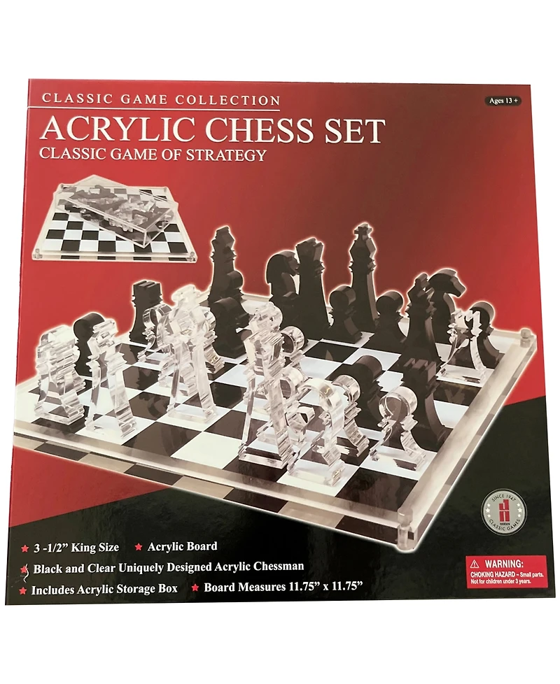 John N. Hansen Co. Classic Game Collection - Acrylic Chess Set