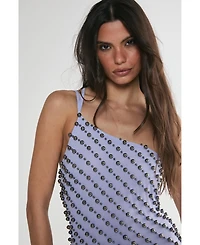 Nasty Gal Women's One Shoulder Studded Mini Dress