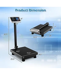 660 lbs Weight Computing Digital Platform Scale Floor Folding Scale with Price Calculator