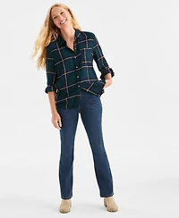 Style & Co Women's Plaid Perfect Shirt, Macy's Exclusive