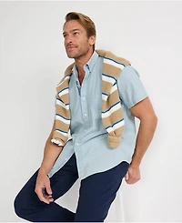 Lands' End Big & Tall Short Sleeve Button Down Chambray Shirt