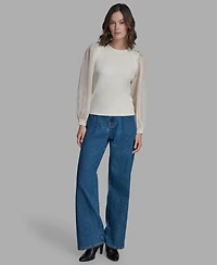 Bcbg Women's High Neck Pull-On Top