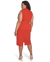 Calvin Klein Plus Belted Midi Dress