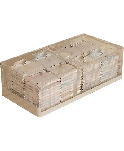 gaomon 2PCS Plastic Under the Bed Storage Bins, Dustproof + Damp-Proof Under the Bed Storage, Under Crib Storage with 6 Pre-Installed Wheels, for Clot