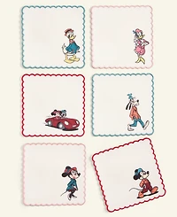 Disney | Macy's Mickey and Friends Embroidered Cocktail Napkins, Set of 6, Macy's Exclusive
