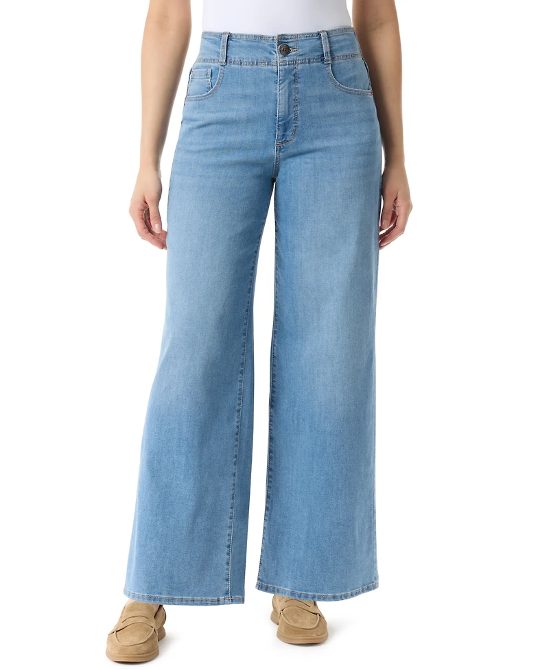 Gloria Vanderbilt Women's Petite Tummy Sculpt Wide Leg Jeans