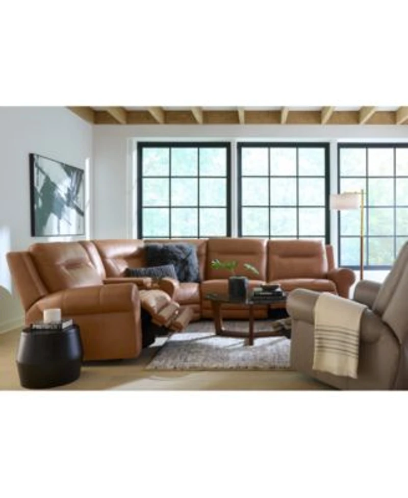 Alexandre Leather Sectional Collection Exclusively At Macys