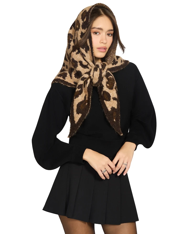 Steve Madden Women's Leopard Triangle Scarf