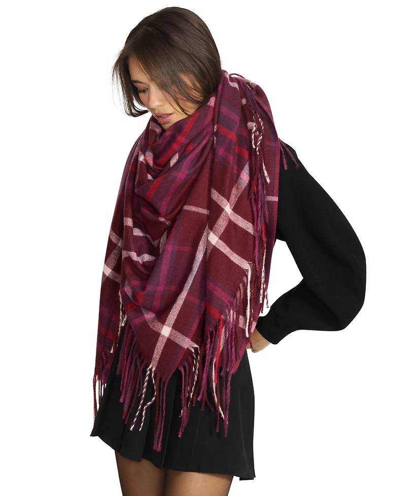 Steve Madden Women's Plaid Midweight Scarf
