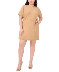 Msk Plus Short Sleeve Knit Sweater Dress