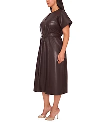 Msk Plus Dolman Sleeve Belted Midi Dress