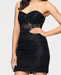 Blondie Nites Juniors' Strapless Short Dress