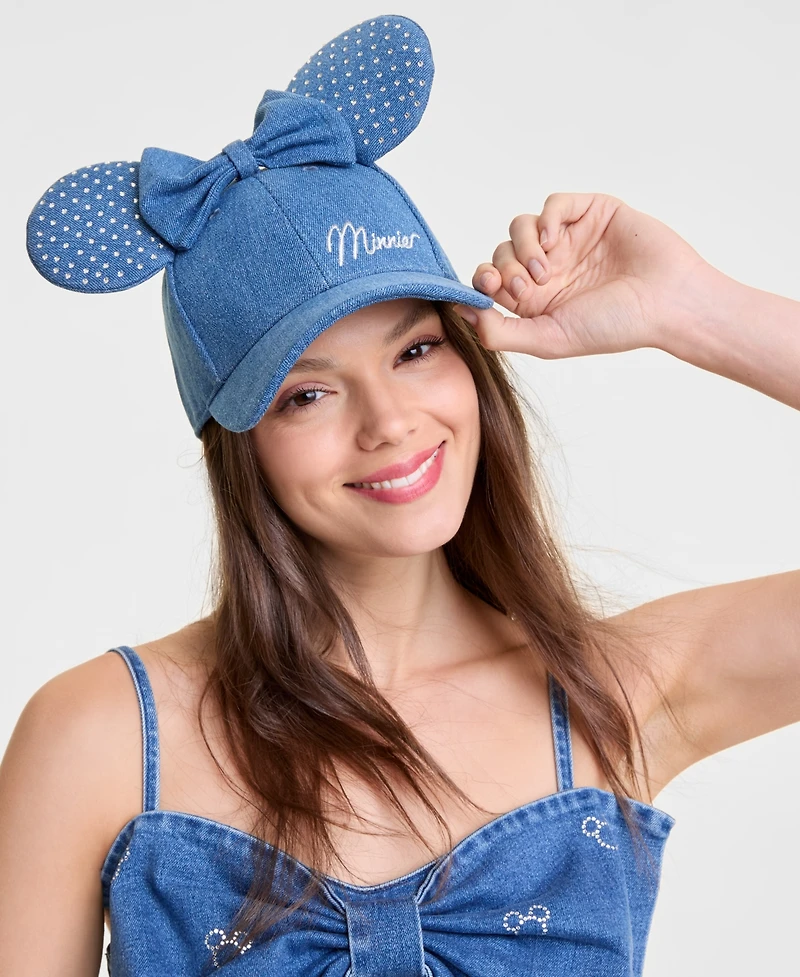 Disney | Macy's Minnie Mouse Ears Baseball Cap Embellished with Crystals by Swarovski, Macy's Exclusive