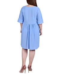 Ny Collection Plus Bell Sleeve Empire Dress
