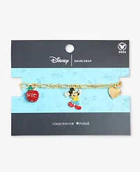Disney | Macy's Mickey & Minnie Nyc Charm Bracelet, Created for Macy's