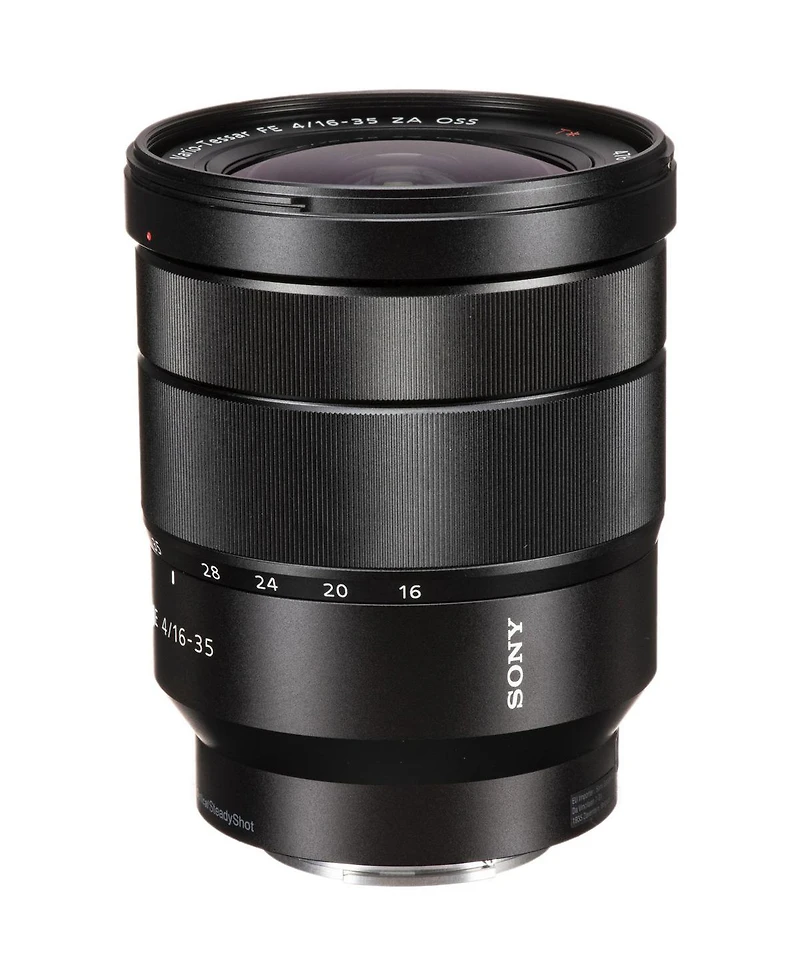Sony Vario-Tessar T Fe 16-35mm f/4 Za Oss Lens for Sony E, Bundle with Takama 3-Section Aluminum Video Tripod with Fluid Head, Cleaning Kit, Cleaning