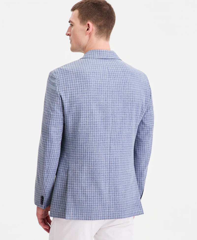 Tommy Hilfiger Men's Modern-Fit Blue Check Blazer