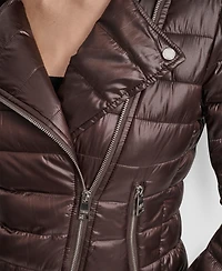 Dkny Jeans Women's Lightweight Zip-Front Puffer Jacket