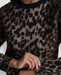 Dkny Jeans Women's Leopard Print Sweater