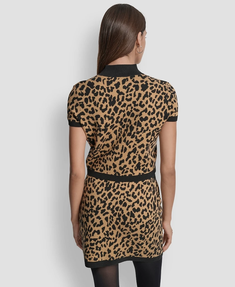 Dkny Jeans Women's Animal Print Cropped Top