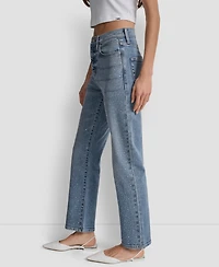 Dkny Jeans Women's High Rise Straight Fit Embellished