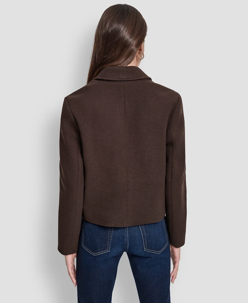 Dkny Jeans Women's Button Front Cropped Jacket