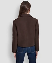 Dkny Jeans Women's Button Front Cropped Jacket