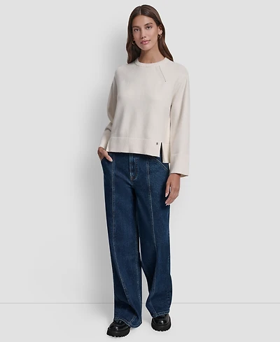 Dkny Jeans Women's High Low Hem Sweater