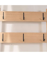 Nordlys - Solid Wood Hall Tree with Storage Industrial Style Entry