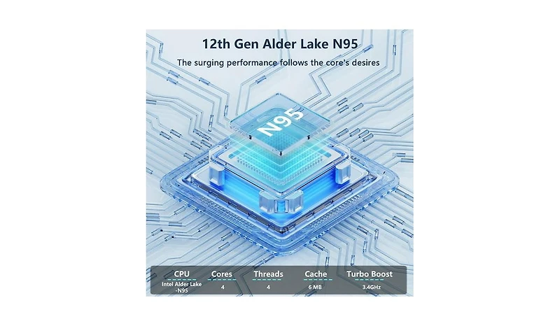 memzuoix N95 Laptop, 15.6 Fhd, Intel Alder Lake N95, 16GB Ram, 1TB Ssd, Silver