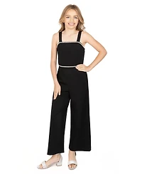 Speechless Big Girls Maxi Length Sleeveless Square Neck Jumpsuit