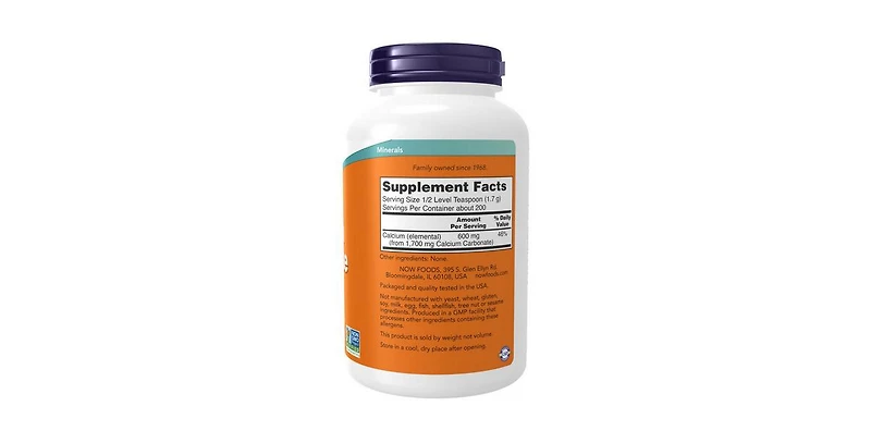 Now Foods Calcium Carbonate Powder ,12 Oz