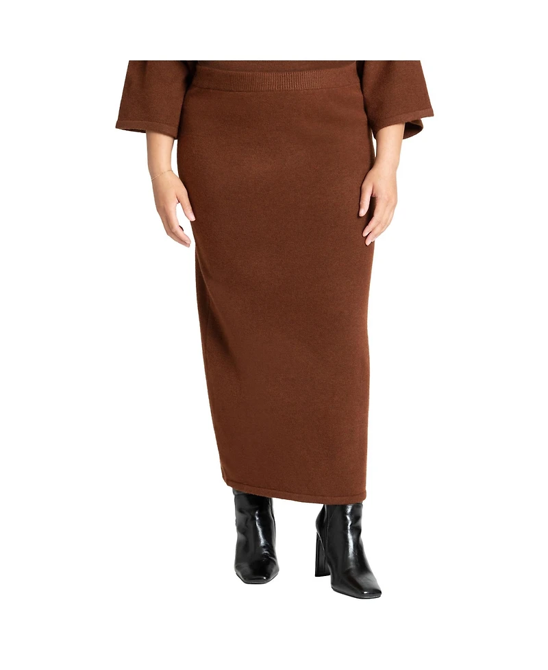 Eloquii Women's Sweater Maxi Skirt