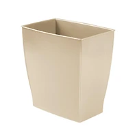 iDesign Small Rectangular Bathroom Trash Cans, Set of 4, Brown, Made in Usa