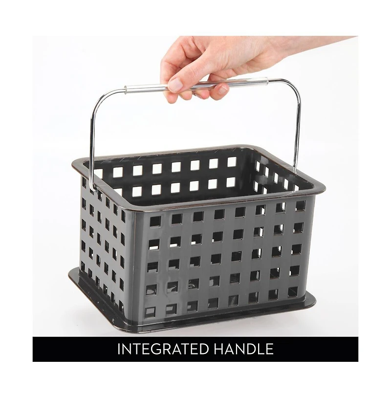 iDesign Small Stackable Shower Caddy Basket, Set of 3, Gray, Made in Usa