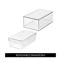iDesign Stackable Storage Drawer for Fridge, Pantry, or Under Kitchen Sink - Clear