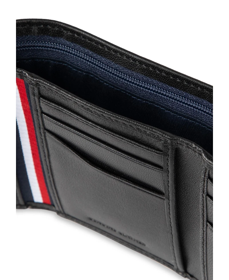 Tommy Hilfiger Men's Hidden Zipper Trifold Rfid Wallet