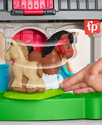 Little People Friendly Horses Stable Toddler Playset, 6 Play Pieces