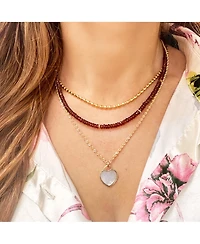The Lovery Garnet Bead Necklace 14K Gold
