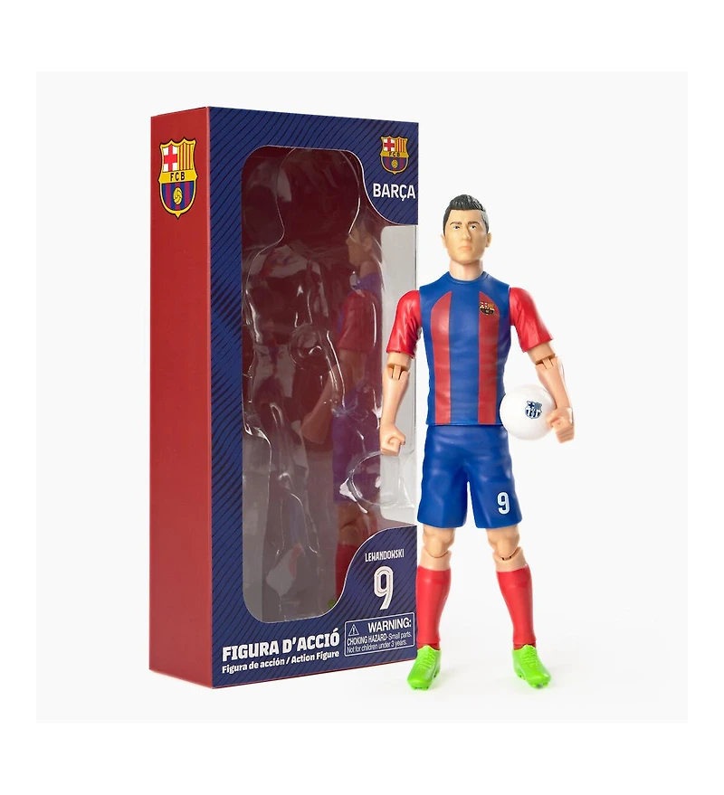 Banbo Toys Sockers Fc Barcelona Lewandowski 8" Collectible Soccer Action Figure