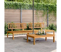 vidaXL Patio Pallet Middle Sofas 2 pcs Solid Wood Acacia