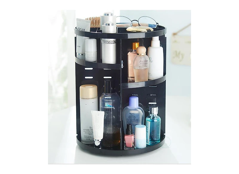 Basicwise Rotating Cosmetic Storage Tower, Makeup Organizer