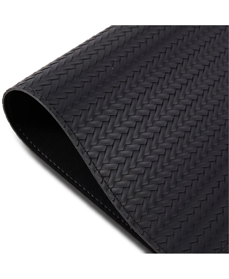 Dainty Home Hudson Reversible Premium Faux Leather 12" x 18" Rectangular Placemats Set of 4