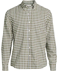 Lands' End Men's Long Sleeve Pattern Poplin Shirt