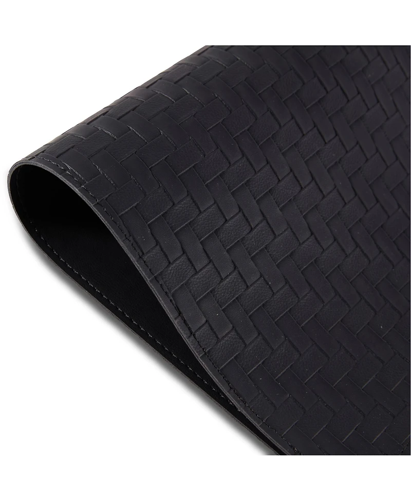 Dainty Home Lausanne Reversible Premium Faux Leather 12" x 18" Rectangular Placemats Set of 4