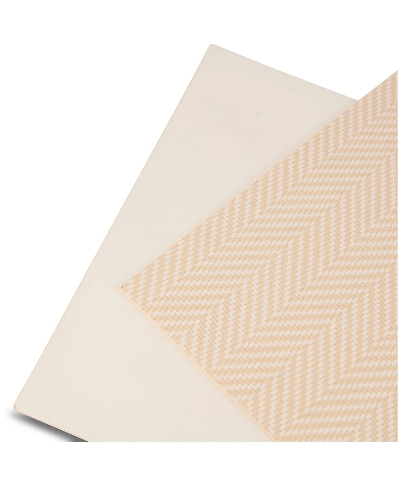 Dainty Home Chevron Reversible Premium Faux Leather 12" x 18" Rectangular Placemats Set of 4