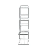 vidaXL Flower Stand White Powder-coated iron Tall Decorative Inlays