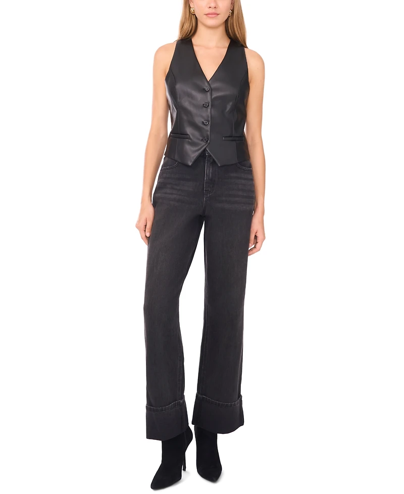 1.state Women's Button Front Vest